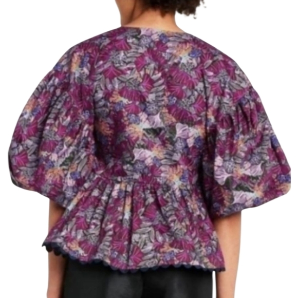 Kika Vargas X Target Coral Reef Scallop Edge Wrap Shirt Medium Bold Print NWT M - Picture 15 of 15